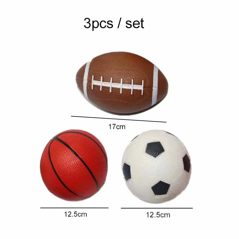Mini Basketball Soccer Ball Rugby Inflatable Elasticity Party Favor Sports