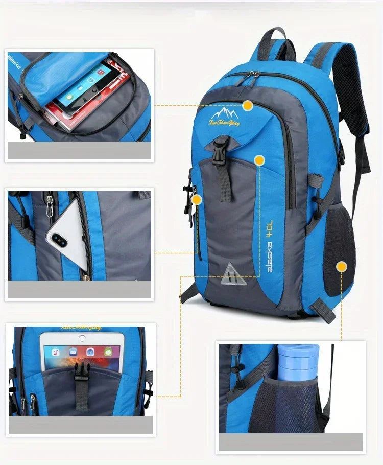 Men Backpack 2022 New Nylon Waterproof Casual Outdoor Travel Backpack Ladies Hiking Camping Mountaineering Bag Youth Sports Bag