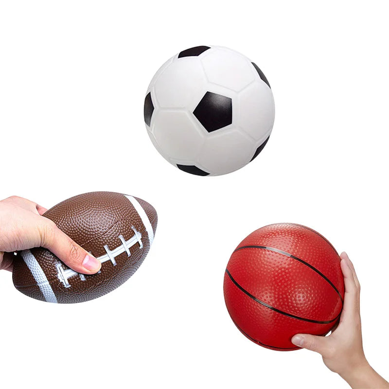 Mini Basketball Soccer Ball Rugby Inflatable Elasticity Party Favor Sports