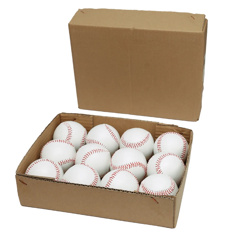 12 Pcs 9-inch hardwood/soft rubber core baseballs