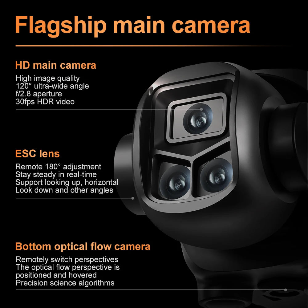 Lenovo V988  Drone Professional 4K HD 8K Dual Camera Remote control with large screen 5G WIFI FPV Foldable Quadcopter RC Dron