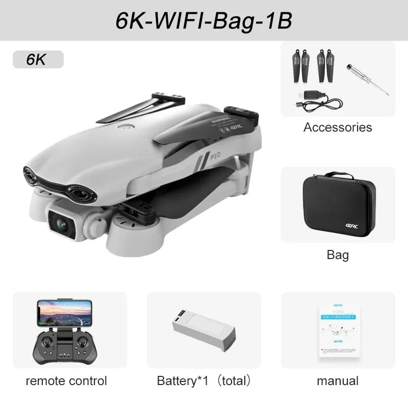 Drone GPS 6K HD Dual Camera Wide-Angle Obstacle Avoidance Aerial UAV