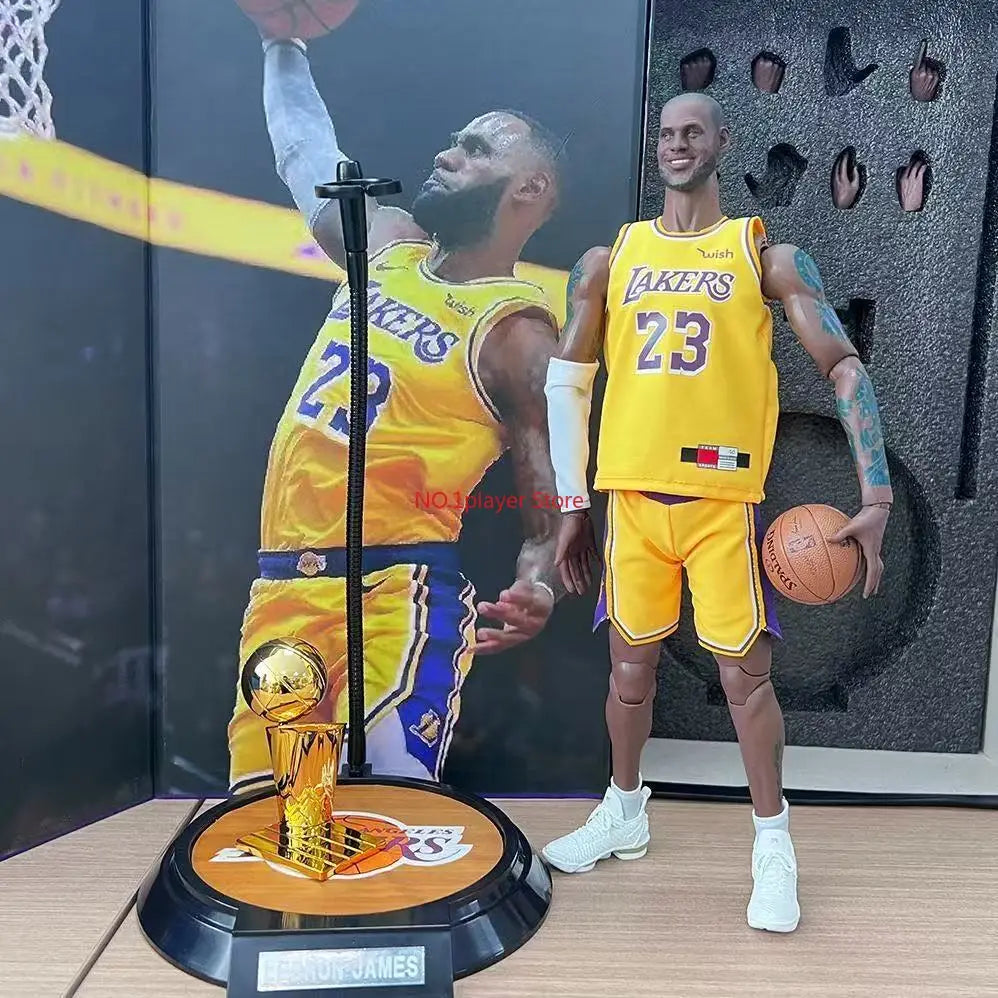 NBA Basketball Superstar LeBron James Lakers Jersey No. 23 Doll