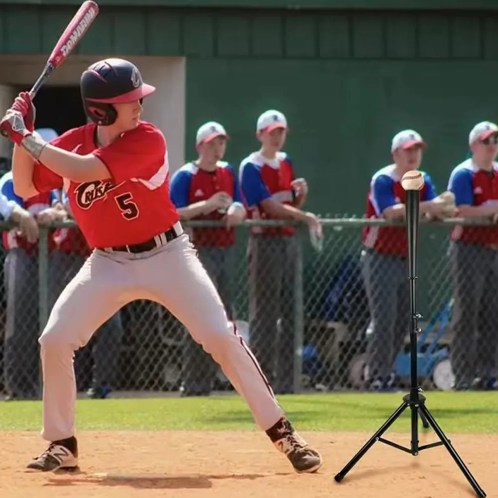 Baseball Batting Tee Tripod Adjustable Tripod Stand Tee for Hitting Training Practice Portable
