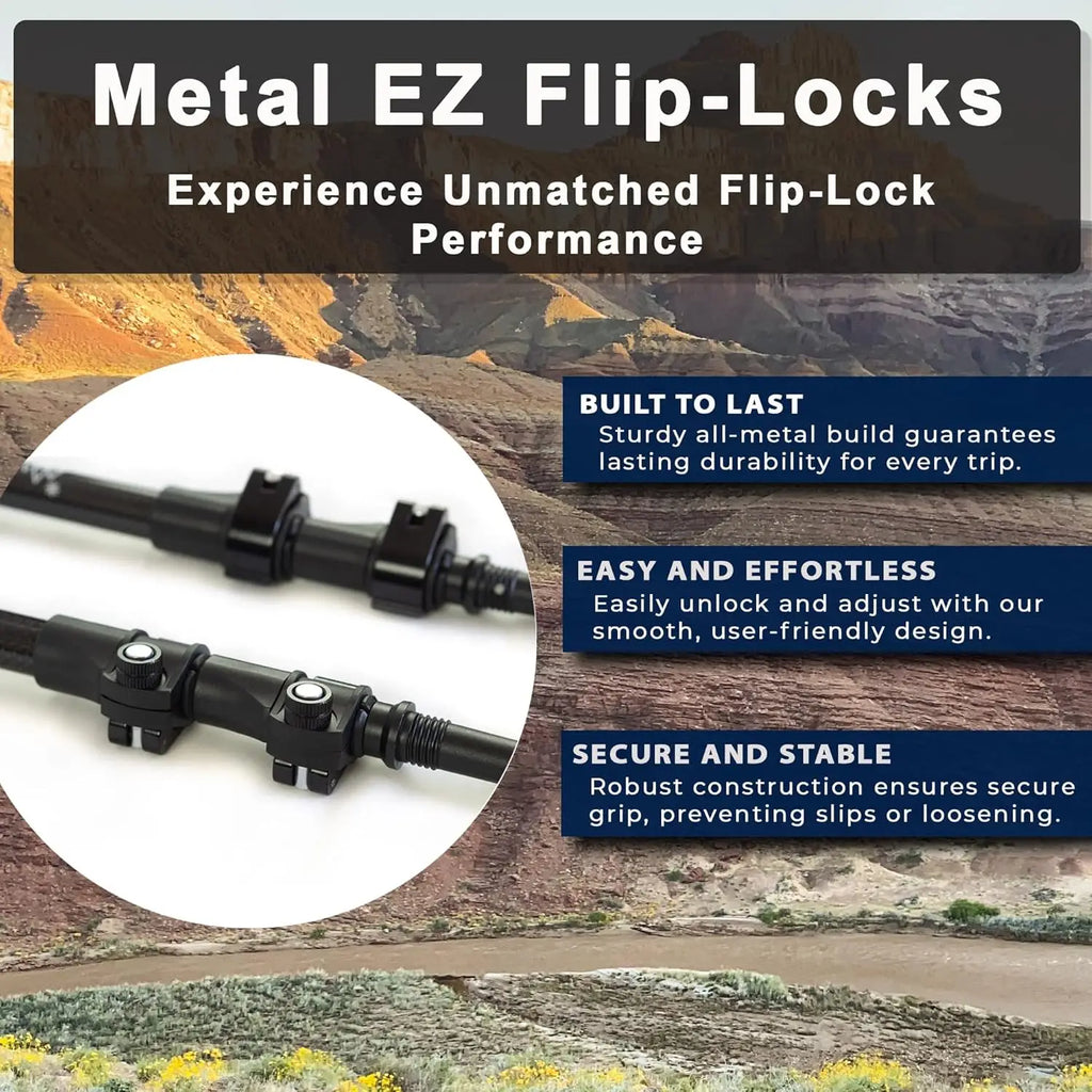 Ultra-Strong Collapsible Lightweight Carbon Fiber Trekking Poles