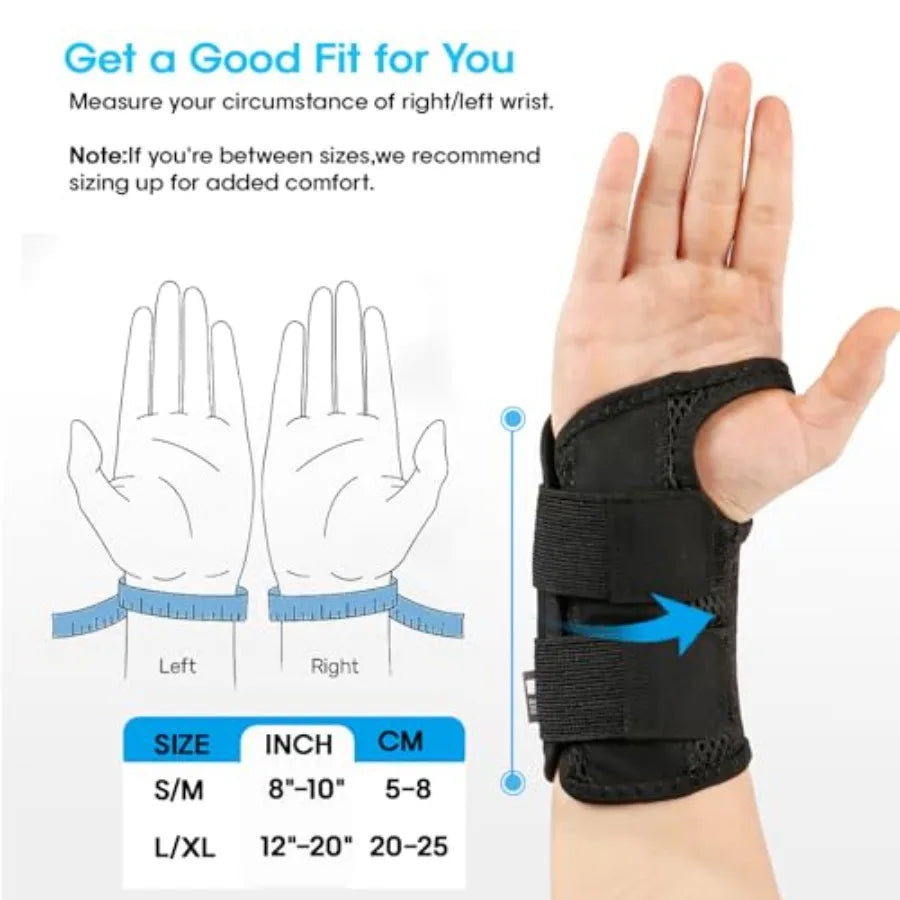 Wrist Brace Carpal Tunnel Wrist Splint Night Support for Women/Men Pain Relief Support Tendonitis Arthritis Sprain Tennis Elbow
