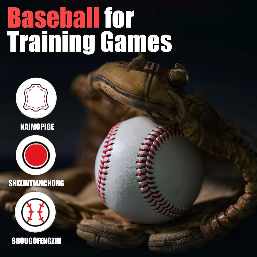 12 Pack 9inch Hardwood/soft Standard Size Adult Baseballs Leather Covered