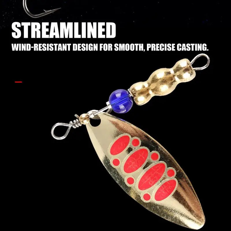Fishing Lures Spinner Baits Kit with Tackle Boxes Fishing Spinnerbait Metal Spinner Lure Kit for Bass Trout Salmon Walleye