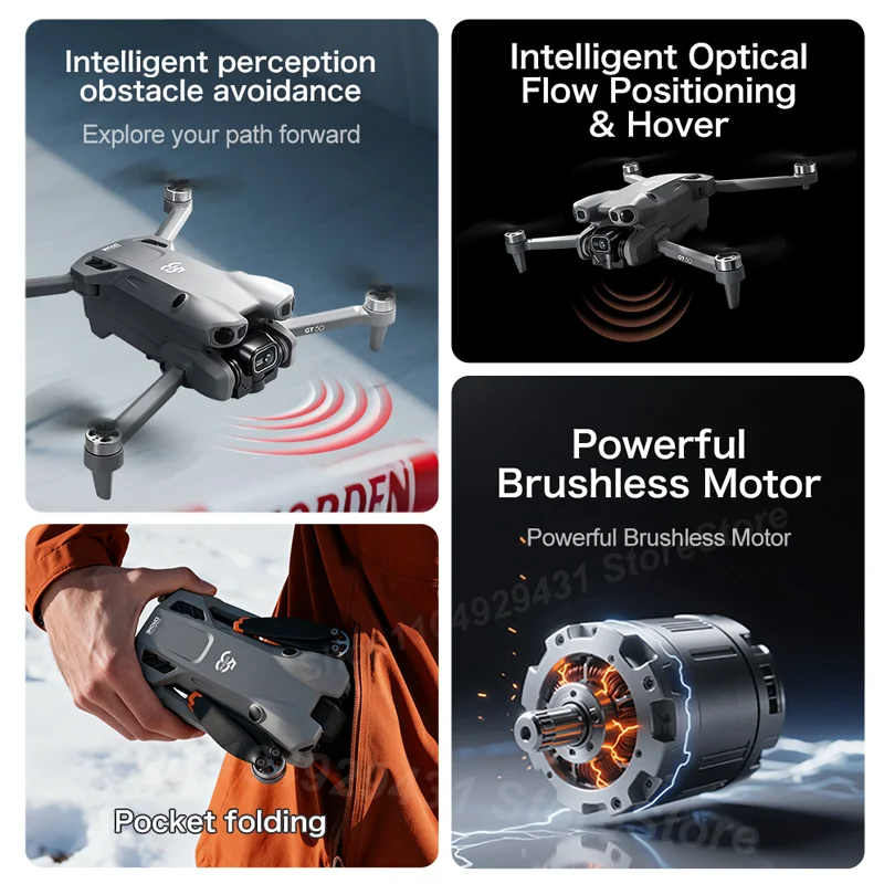 Drone with 8K HD Dual Cameras WiFi GPS 20mins Flight Aerial Photography