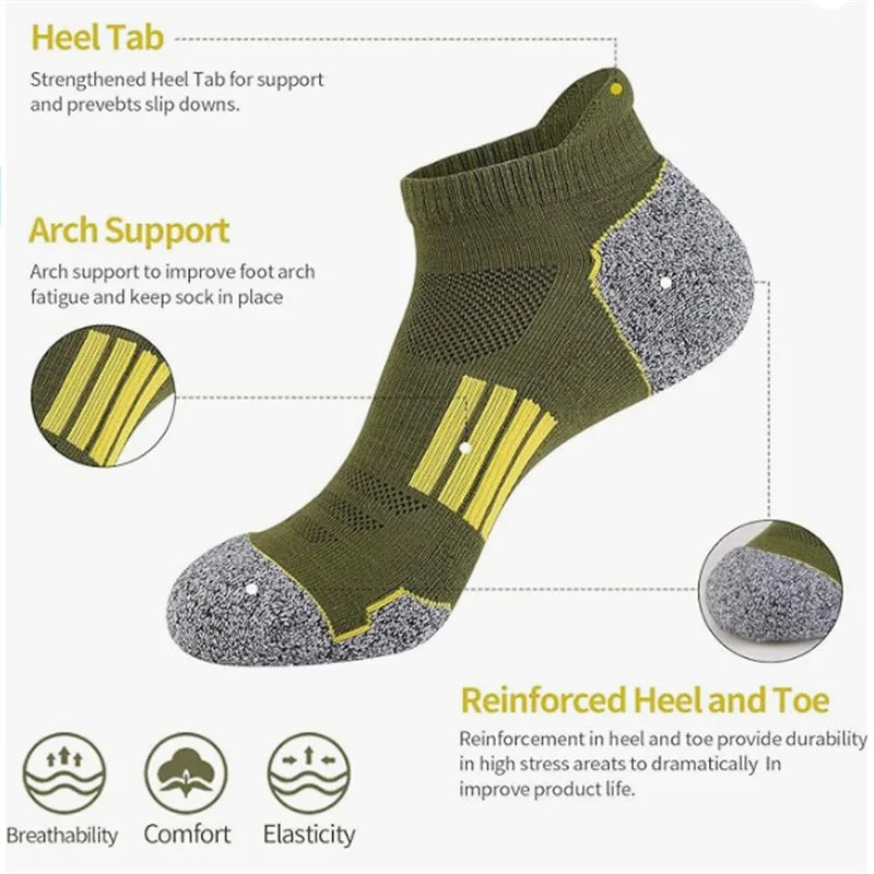 6/12 Pairs Mesh Sweat Absorbing and Breathable Thin Men's Sports Socks Casual Comfortable Non Slip Wear-resistant Men's Socks from China