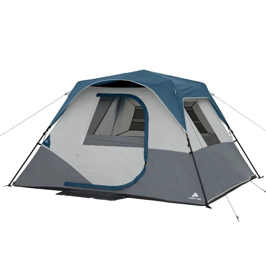 10' x 9' 6-Person Instant Cabin Tent with LED Light (19.38 lbs)