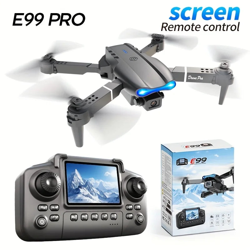 The Upgraded 2026 E99PRO MAX Drone Features Dual 8K Cameras, In-Screen Remote Control, Two Batteries, One-Key Return-to-Home, A Foldable Design, USB Charging, Wi-Fi Connectivity, and Flight Gaming Capabilities