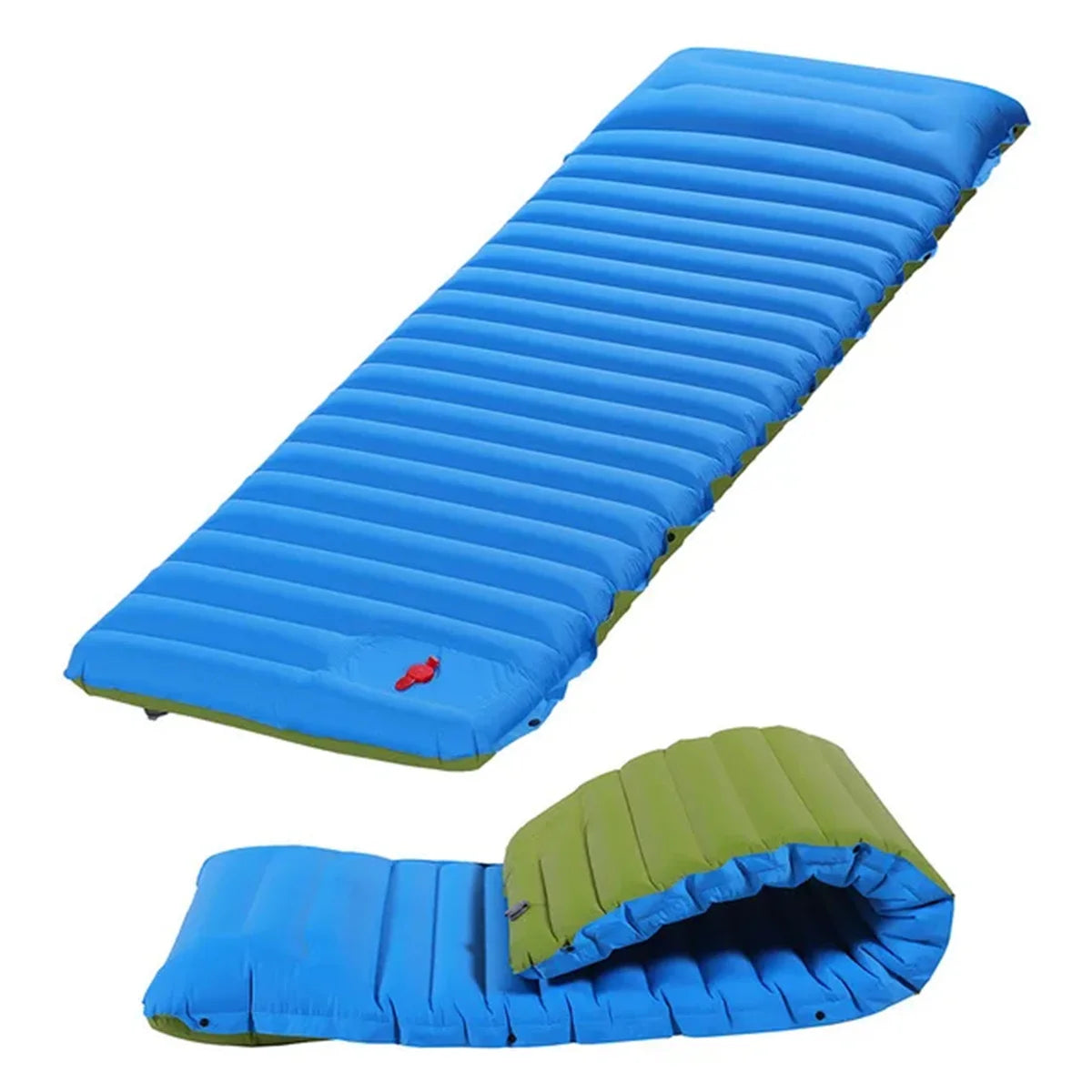 Ultra-Light Sleeping Mat 4" Thick Self-Inflating for Camping