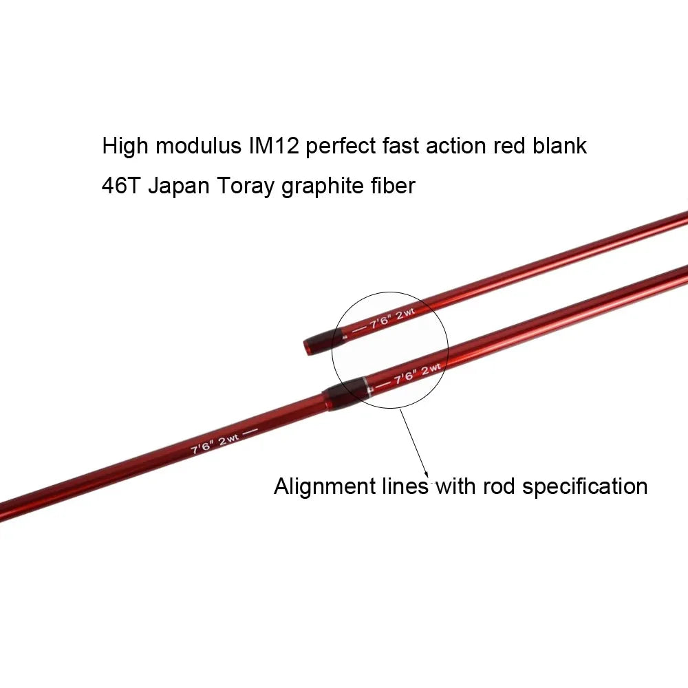 Aventik IM12 Japan Toray 46T Fly Rod 7'6'' 8'0'' 8'6'' 4sec Fast Action Super Compact Freshwater Trout Fly Fishing Rod with T1 from China