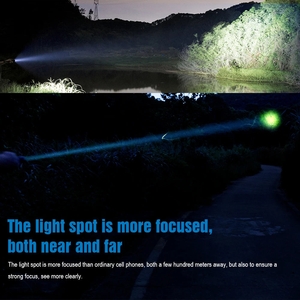 Tactical Flashlight with High Power Led and USB Rechargeable