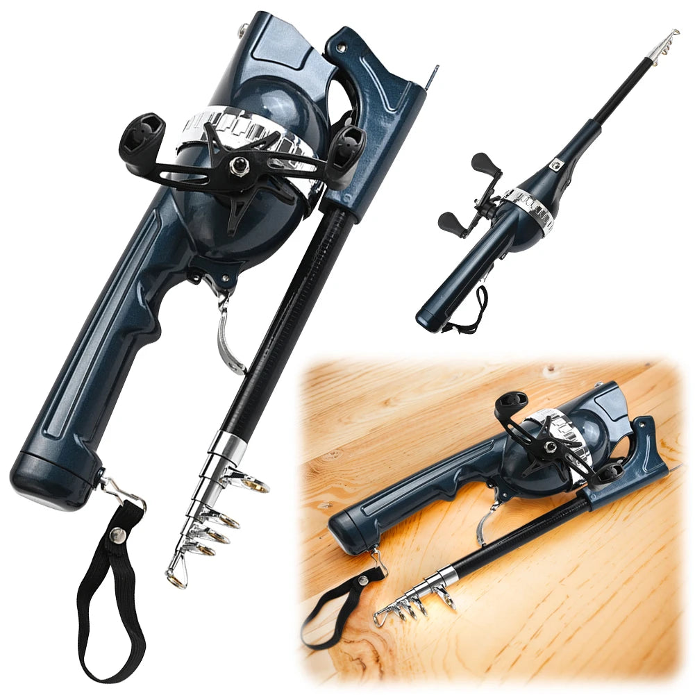 Portable Folding Travel Rod and Telescopic Spinning Rod with Reel