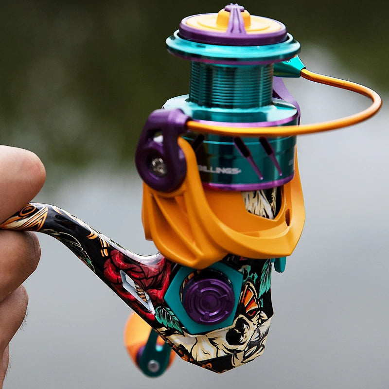 BILLINGS Spinning Fishing Reel 10KG Max Drag with Anti-Reverse 1000-6000 Spinning Reel for Saltwater Freshwater 5.2:1Gear Ratio