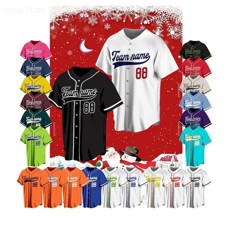 Custom Baseball Jersey Personalized Embroidered Name, Number and Team