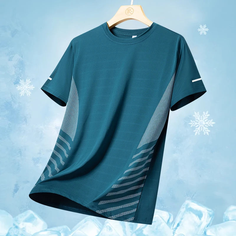 Reflective Quick Dry Short Sleeve Breathable Fitness Sports T-shirt