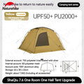 Naturehike Dune 7.6 Camping Tent 2 People 4 Season Tent Ultralight PU2000mm Outdoor Travel iking Tent With Chimney Screen Window