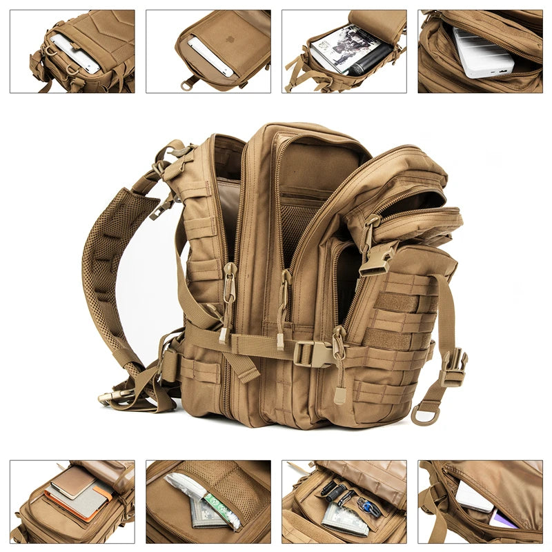 LQARMY Men Mochilas Tactical Backpack 30L Nylon Outdoor Waterproof Rucksack Hiking Camping Mochila Tactical Military Hunting Bags from China