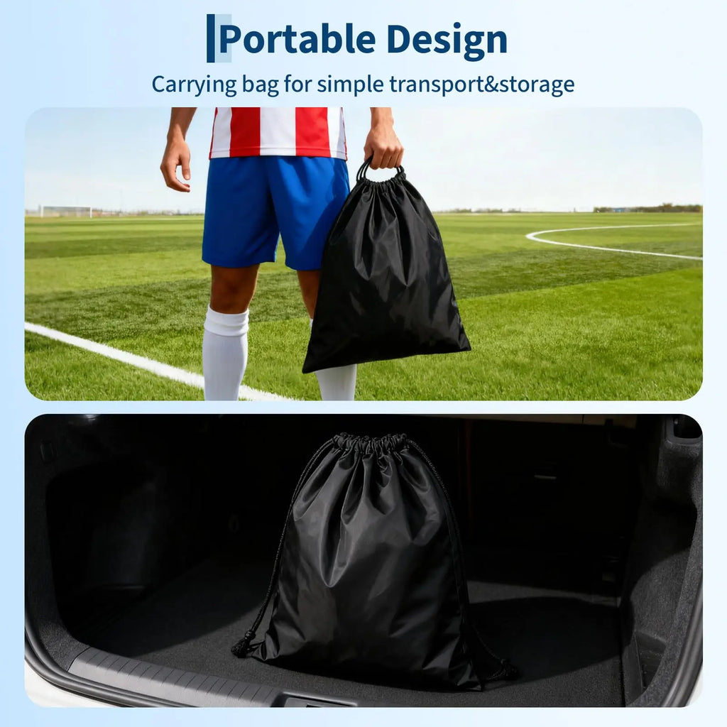 6x4ft Pop Up Soccer Goal Set Of 2 Backyard Soccer Net Portable Training Equipment With Ball Cones Pump For Kids Youth