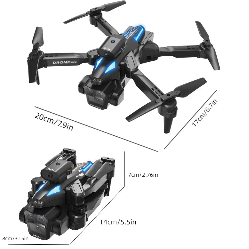 New C10S Drone 8K Professional HD Dual Camera Brushless Obstacle Avoidance Aerial Photography Foldable Quadcopter Toys Gifts