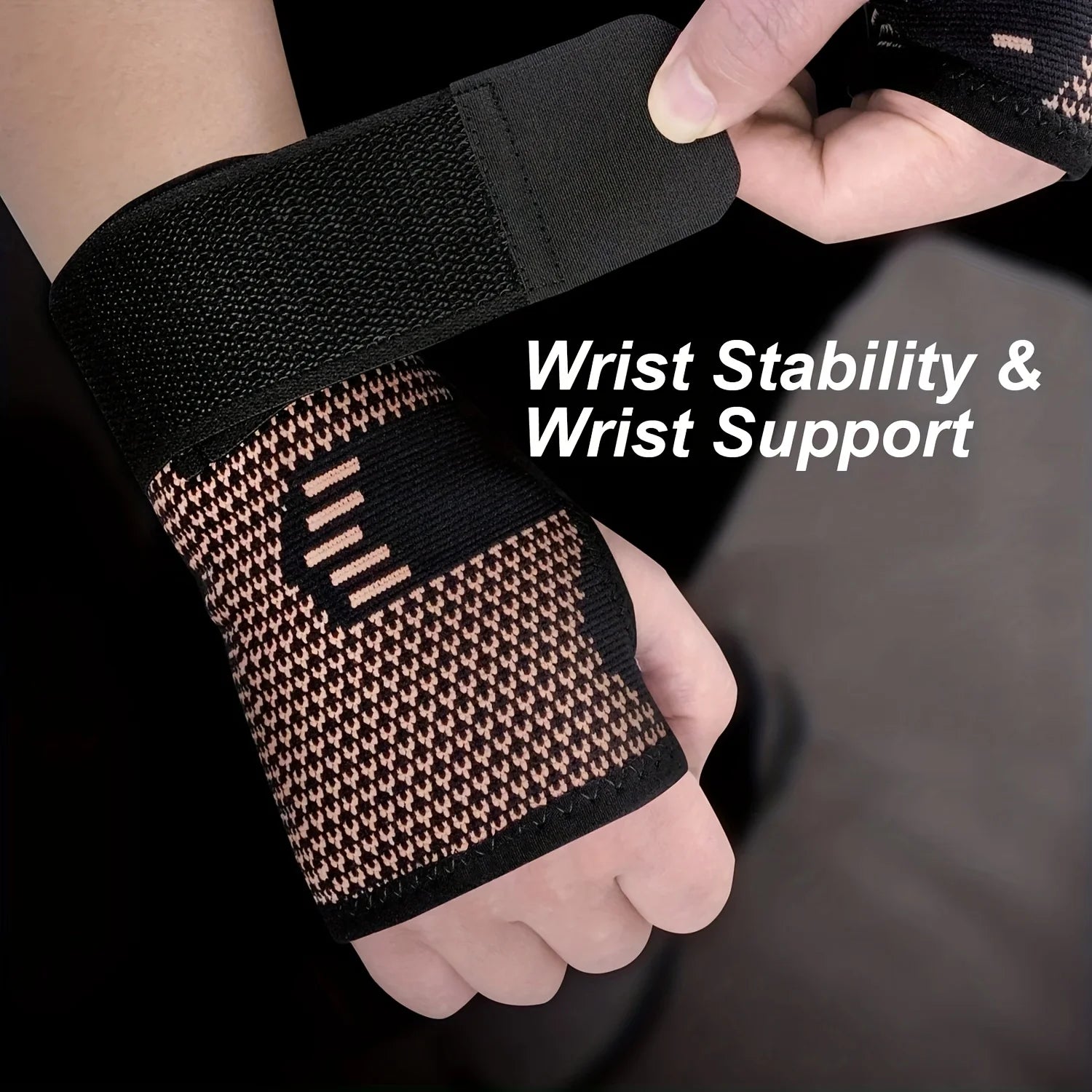 2-Pack Copper Wrist Brace Gloves, Adjustable Compression Straps, Breathable Mesh Wrist Support for Men & Women