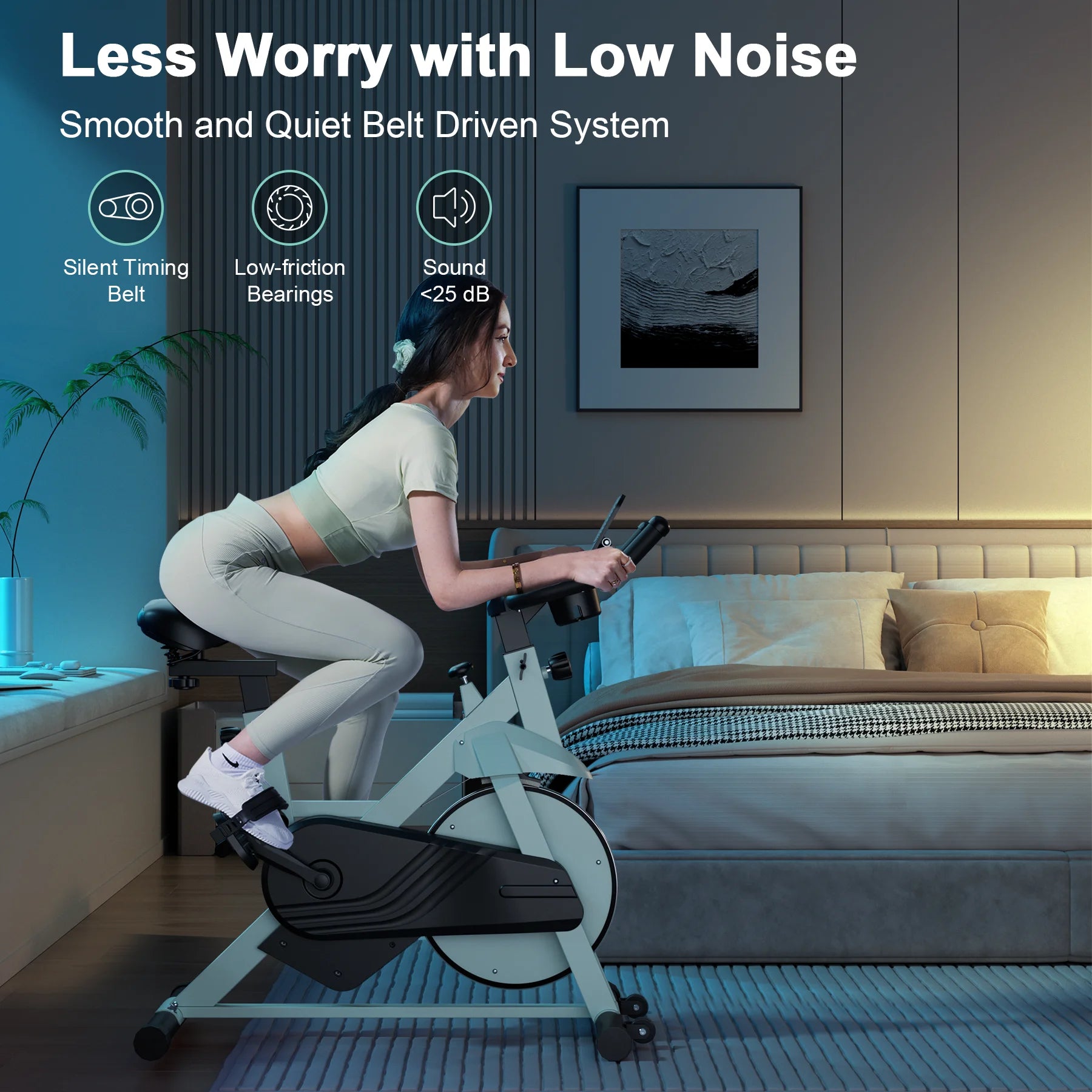 Low Noise 32-Level Magnetic Resistance Stationary Bikes