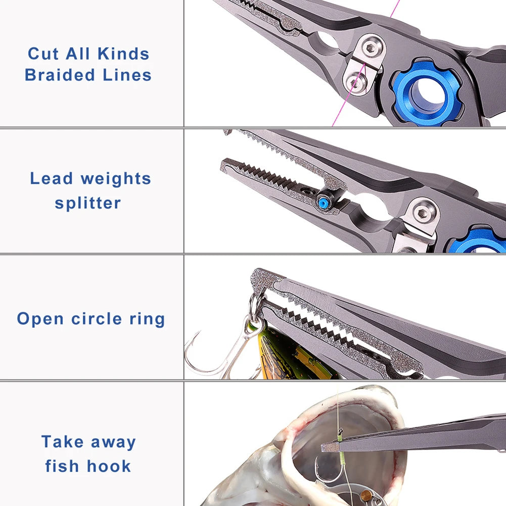 Aluminum Alloy Outdoor Fishing Pliers and Wire Cutters