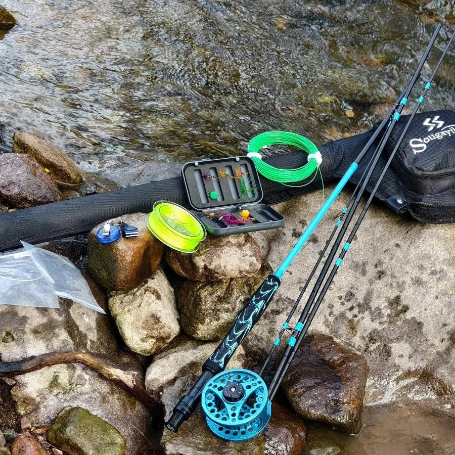 Standard Fly Fishing Combo Starter Kit with Super Polymer Handle