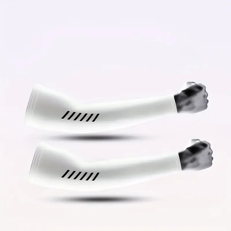 1 Pair Men's Lightweight Breathable Cooling Sports Sleeves Ice Silk Fabric Sweat-Absorbent for Cycling Fishing Running & Hiking from China