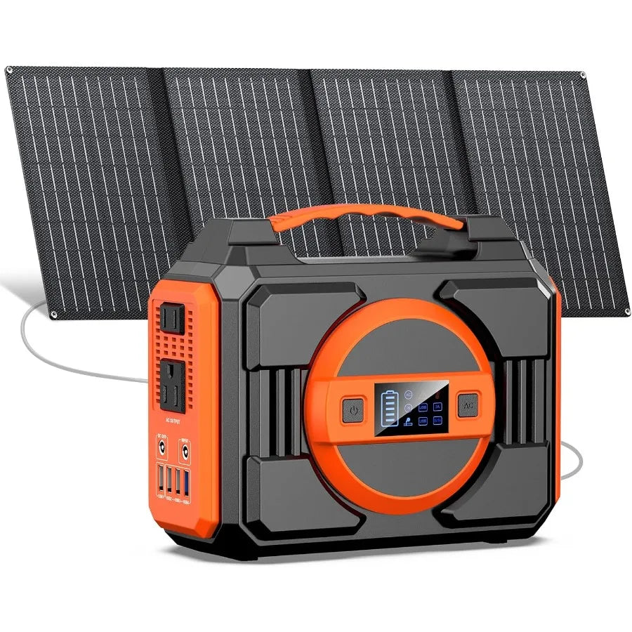 300W Rated Portable Solar Generator Power Station with Solar Panels 40W Included 220Wh Sola Power Bank