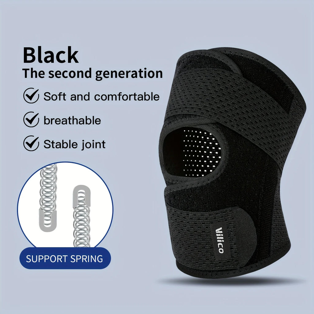 Elastic Strap Sports Knee Brace, Unisex Breathable Polyester Fitness for Various Outdoor Sports