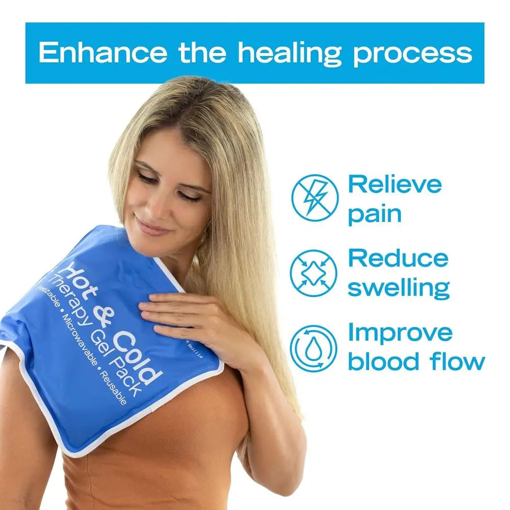 Flexible Reusable Hot and Cold Therapy Cooling Gel Pad (11x14 Inches)