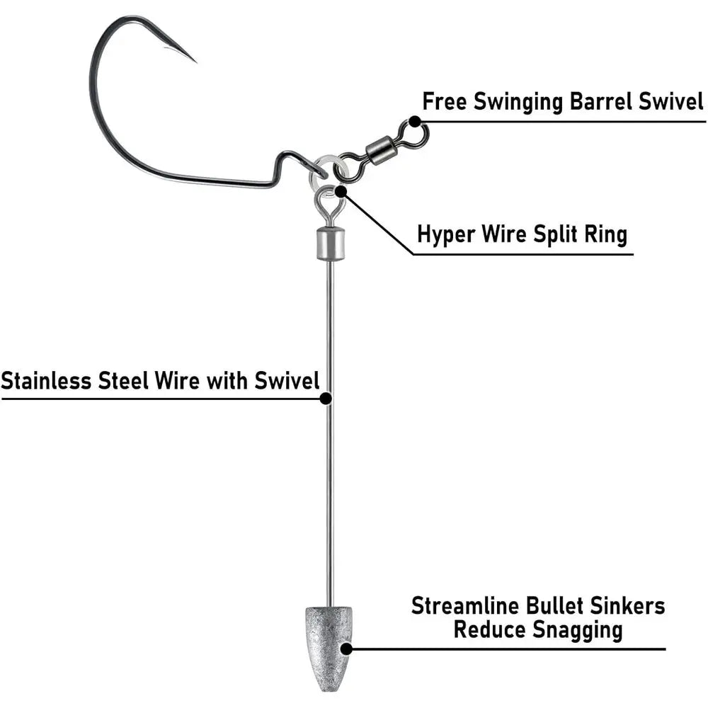 Fishing Kit:  Hooks, Punch Shot Rigs & Freshwater Sinkers