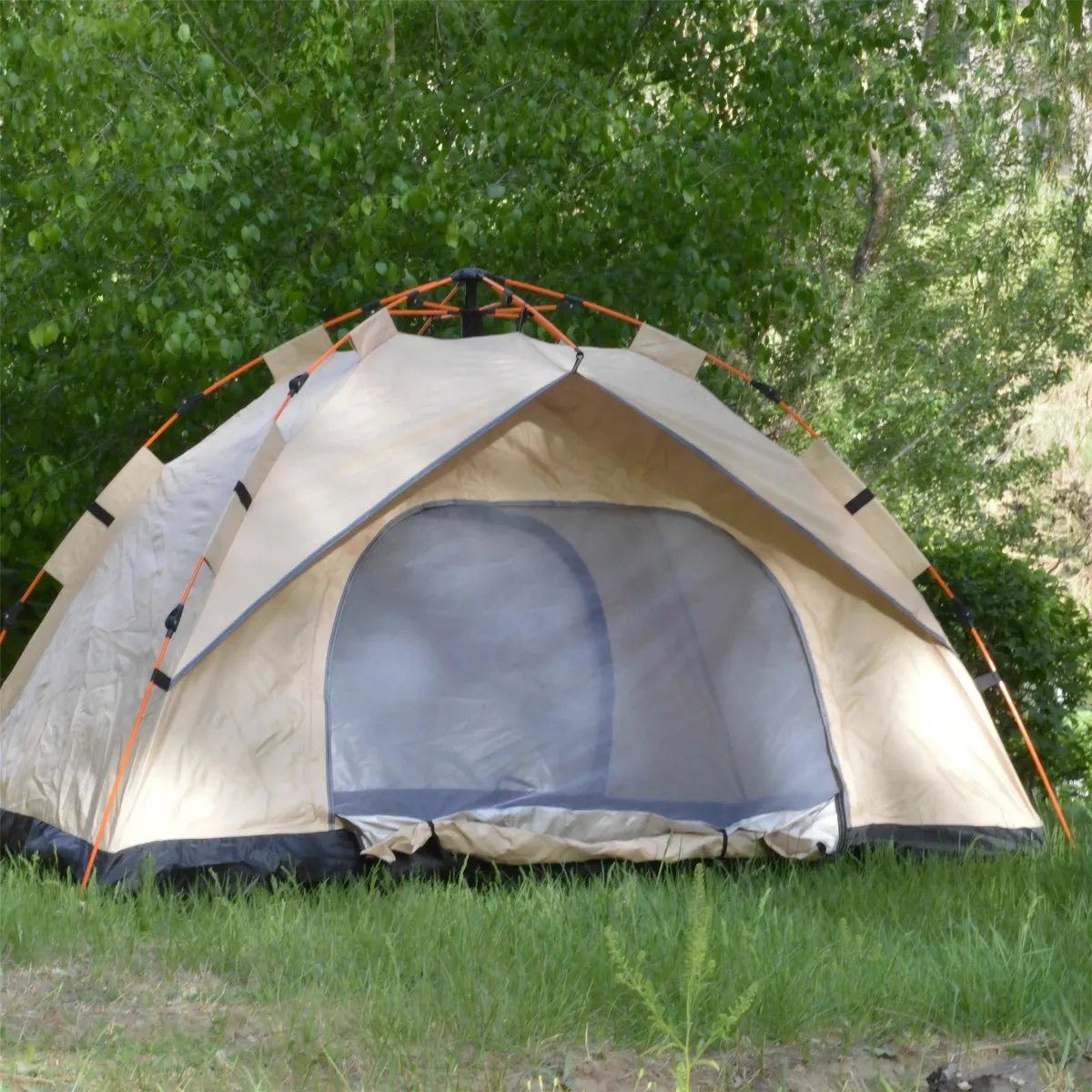 Quick-opening Automatic Rainproof Sunshine-proof Tent with Two windowless doors