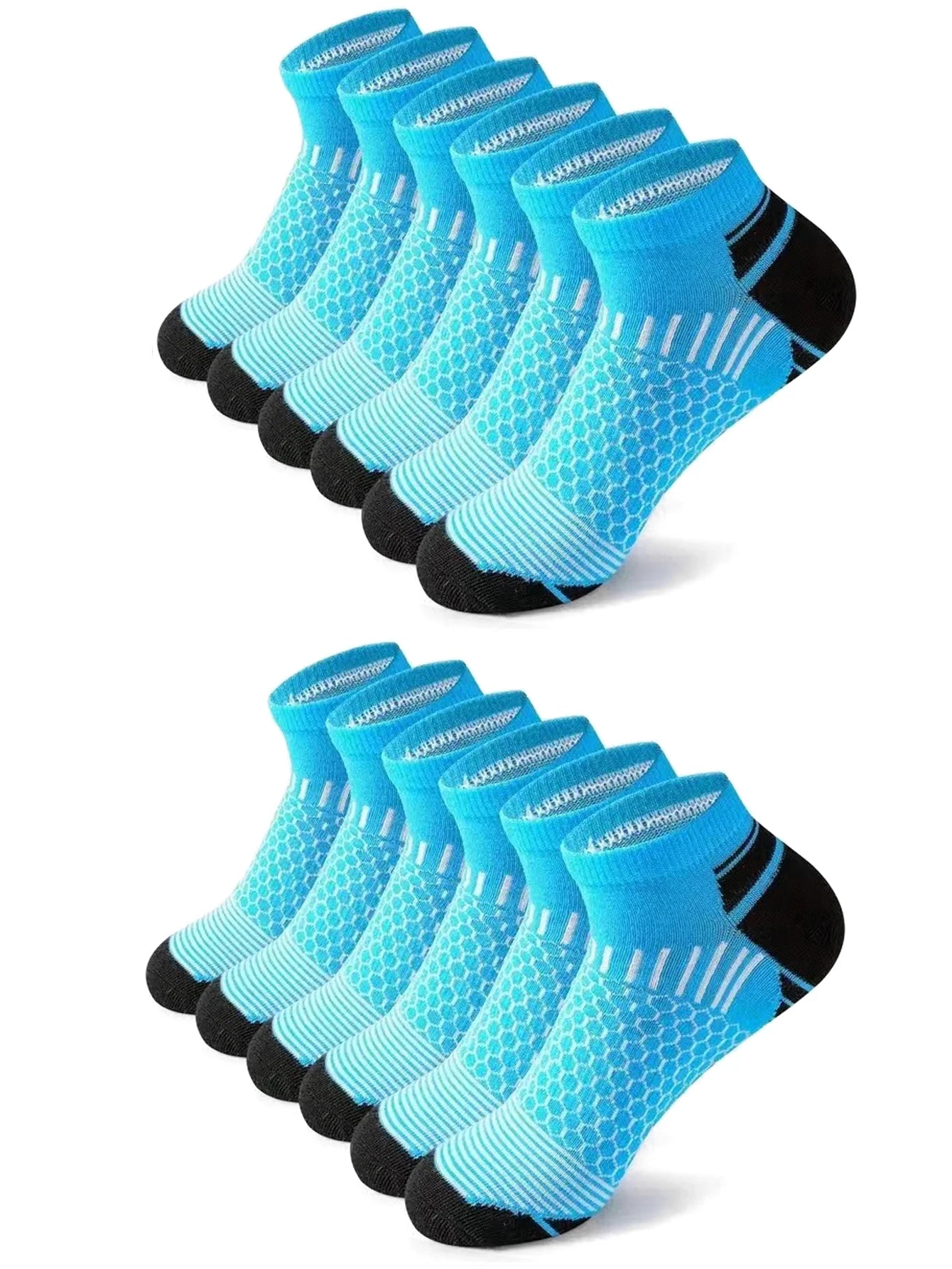 12Pairs High Qualit Athletic Socks Men's Ankle Socks Running Cyclling Waist Honeycomb Design And Firm Sports Leisure Socks Gifts from China
