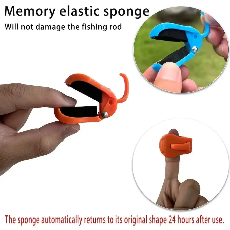 2Pcs Quick Install Fishing Rod Clip One Hand Holder for 2-Part Rods