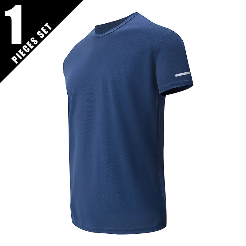 1-5 Pack Men's Quick-drying Short-sleeved Multi-size Mixed-color T-shirt