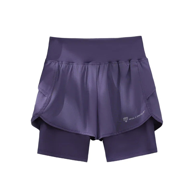 Women Running Shorts 2 In 1 Quick Dry High Waist Summer Hiking Shorts With Pocket Lightweight Cycling Clothes Athletic Wear