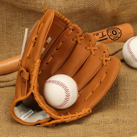 MuqiNush 1 PC Children Baseball Glove PU Batting Gloves Kids Softball Practice Equipment Baseball Training Competition Use
