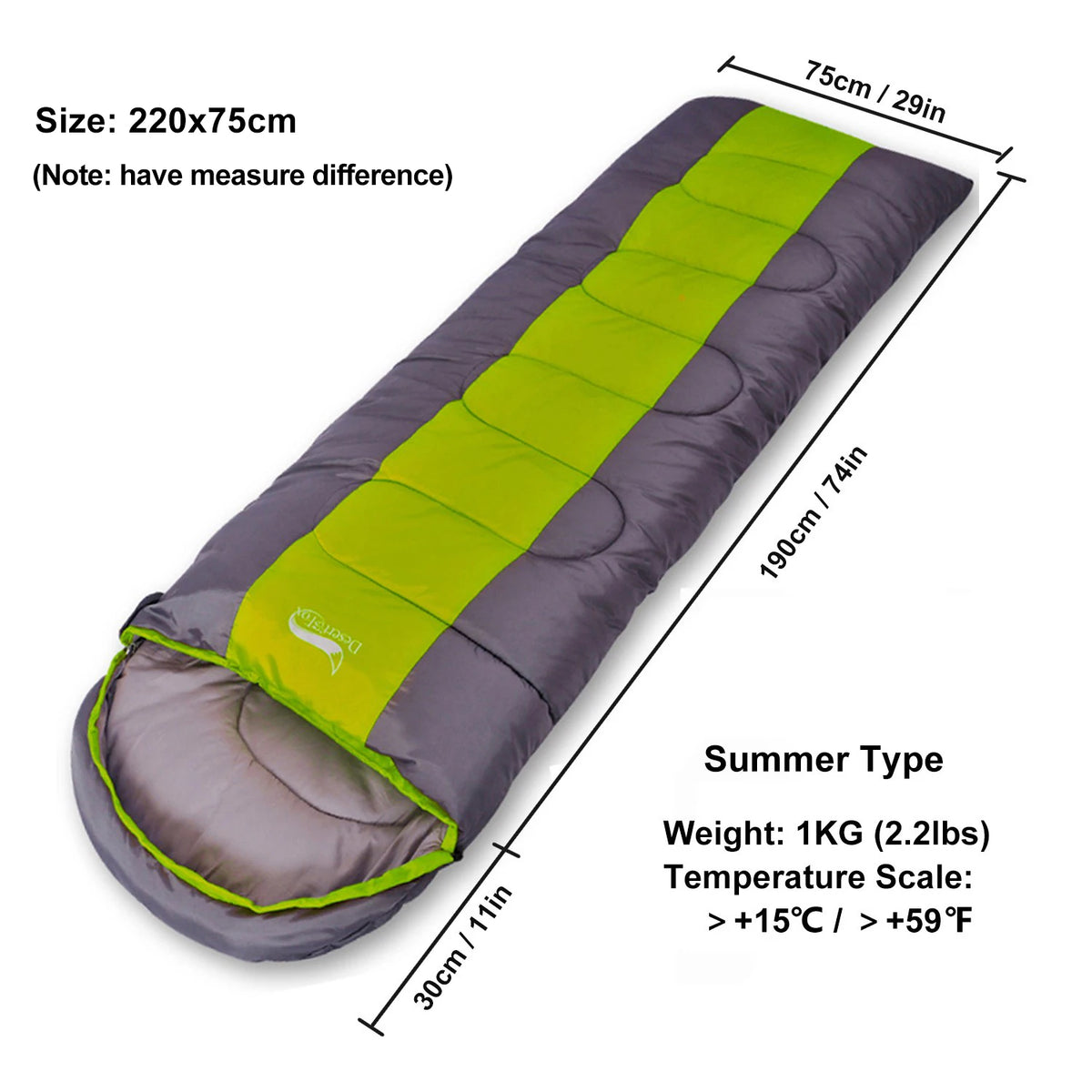 Desert&Fox Camping Sleeping Bag Lightweight 4 Season Warm & Cold Envelope Backpacking Sleeping Bag for Outdoor Traveling Hiking from China