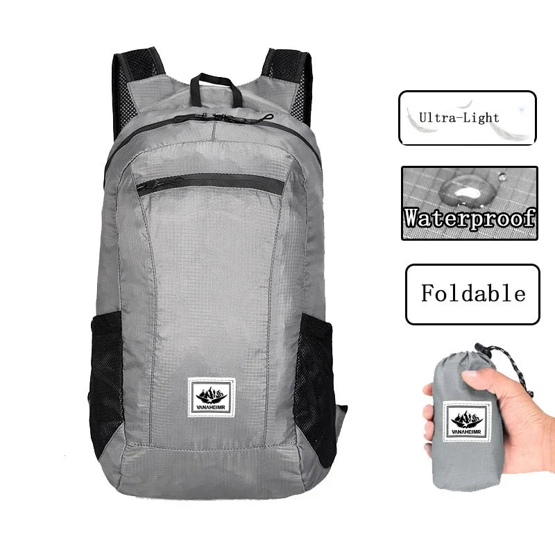 Outdoor Hiking Lightweight Portable Foldable Waterproof Ultralight Backpack for Women Men Travelling Hiking