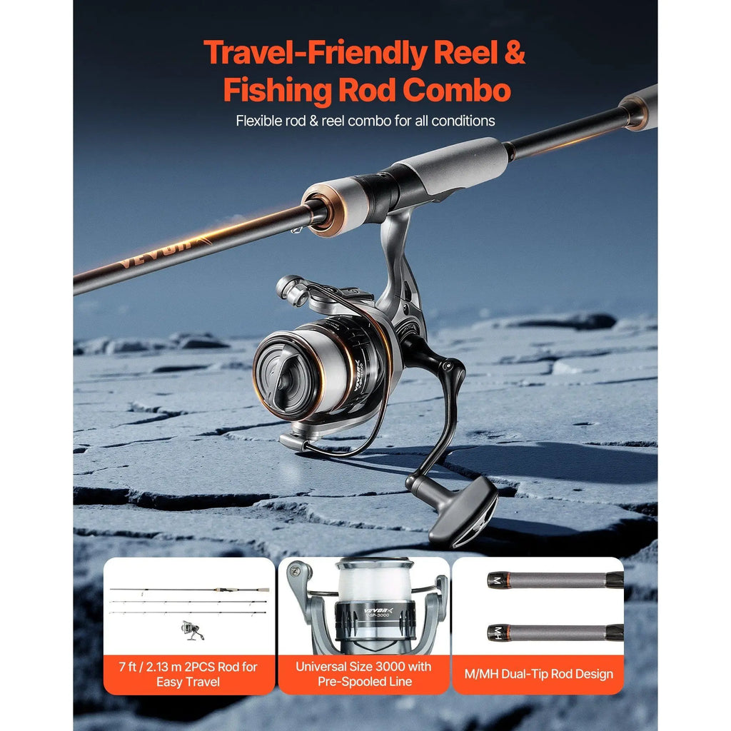 IM7 Carbon Fiber Spinning Rod Reel Combo