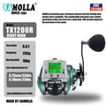SAMOLLA New Large Electronic Fishing Reel USB charging Large Display Screen Temperature/Air Pressure Sea Boat Baitcasting Reel from China