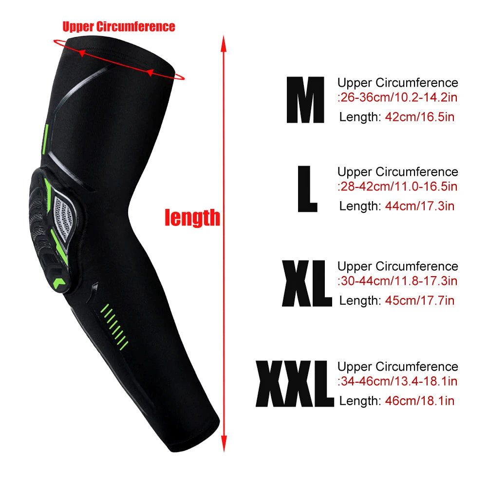 1Pair Sports Elbow Pads Compression Arm Sleeves for Outdoor Elbow Support