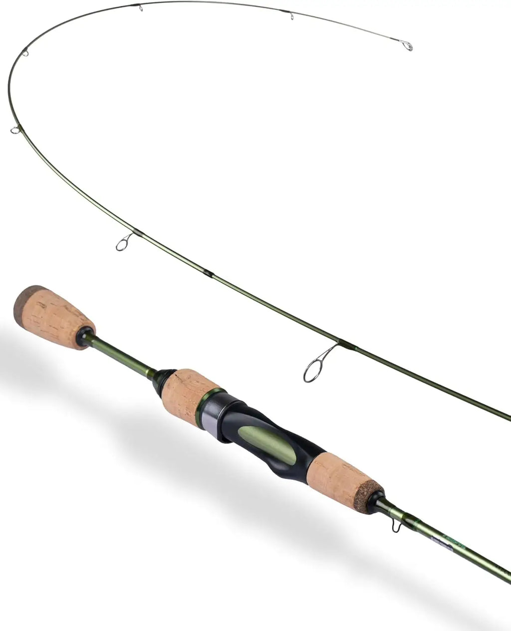 Ultralight 2-Piece Spinning & Casting Rod for Micro Fishing, Carbon Fiber Blank Cork Handle