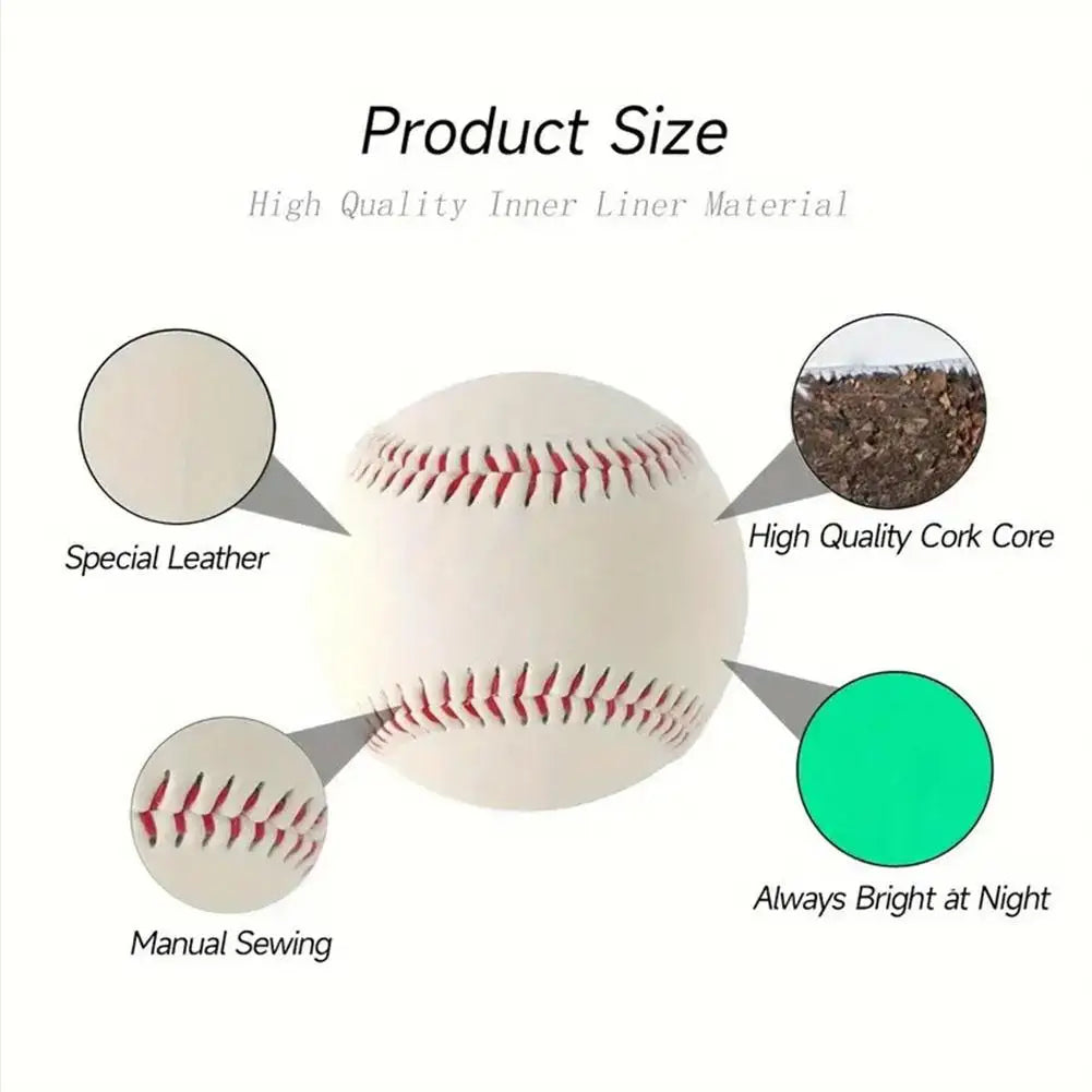 Glow Baseball Colorful LED Light Up White 2 Shining Molds Faux Leather Rechargeable Practice Baseball Kids