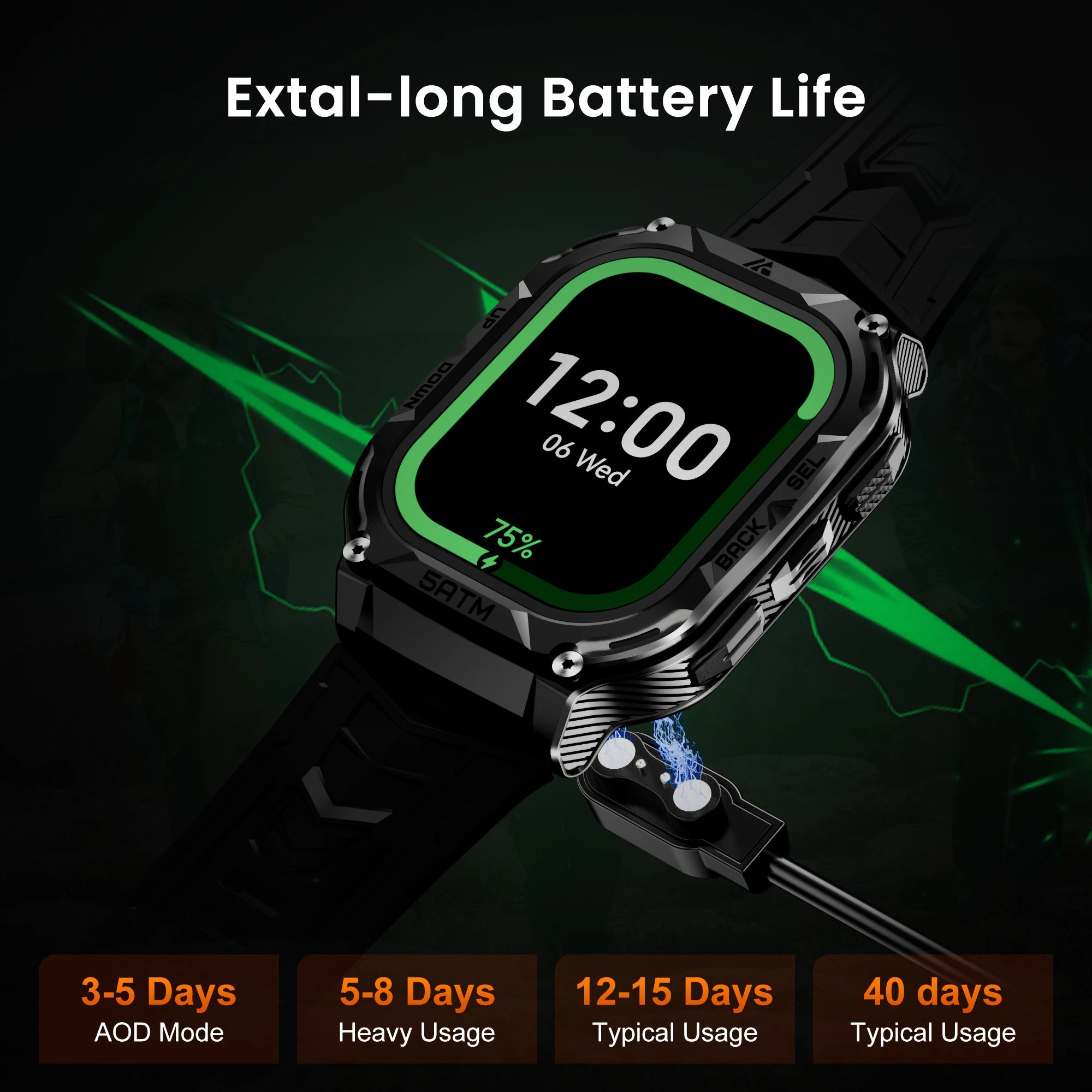 GPS Smart Watch For Men Barometer Altitude Compass
